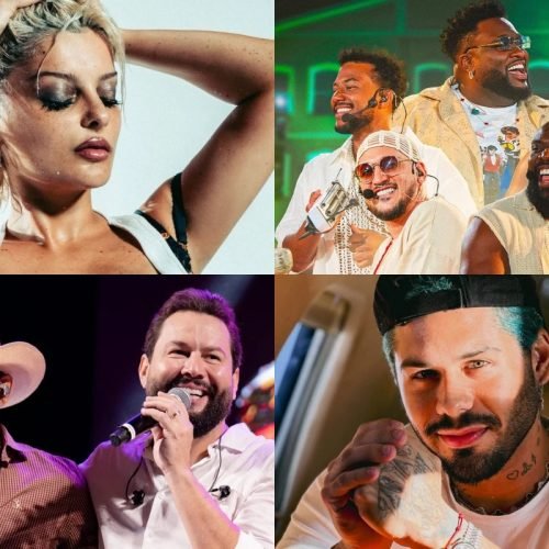 1 de 1 Montagem com fotos de Bebe Rexha, Grupo Benzadeus, Diego & Arnaldo e Zé Felipe - Foto: Re...