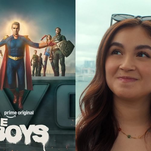 1 de 1 Montagem de imagens mostra o pôster da 5ª temporada de The Boys (à esquerda) e uma cena...